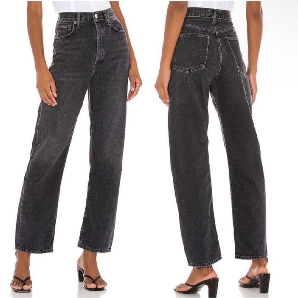 Agolde 90's Mid Rise Loose Jean in Photogram Black Size 26